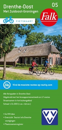 Afbeeldingen van Falkplan fietskaart Falk VVV Fietskaart 05 Drenthe-Oost