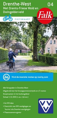Afbeeldingen van Falkplan fietskaart Falk VVV Fietskaart 04. Drenthe-West
