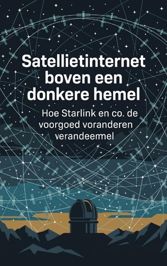 Afbeelding van Satellietinternet boven een donkere hemel