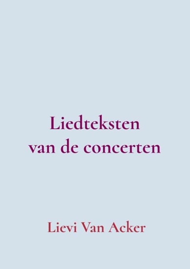 Afbeelding van Liedteksten van de concerten