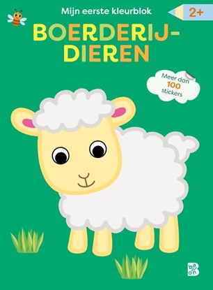 Afbeeldingen van Kleurblok met stickers Mijn eerste kleurblok: Boerderijdieren