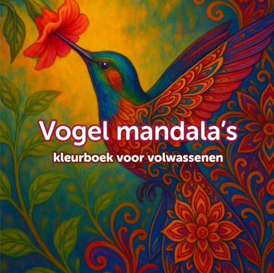 Afbeelding van Mandala vogel kleurboek voor volwassenen