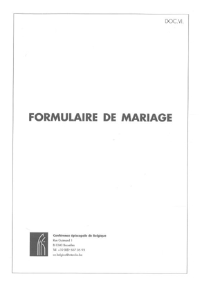 Afbeeldingen van Formulaire de mariage - 25 ex
