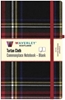 Afbeelding van Waverley Scotland Tartan Cloth Commonplace Notebook Stewart Modern Black Tartan Hardback Blank Notebook: Large 21cm x 13cm
