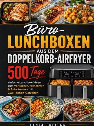 Afbeeldingen van Büro-Lunchboxen aus dem Doppelkorb-Airfryer