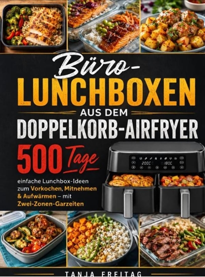 Afbeelding van Büro-Lunchboxen aus dem Doppelkorb-Airfryer
