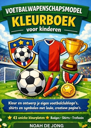 Afbeeldingen van VOETBALWAPENSCHAPSMODEL KLEURBOEK voor kinderen