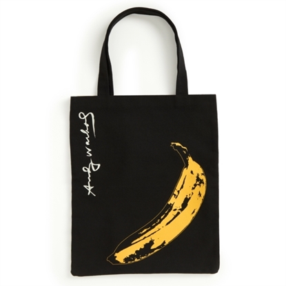 Afbeeldingen van Warhol Banana Canvas Tote Bag - Black