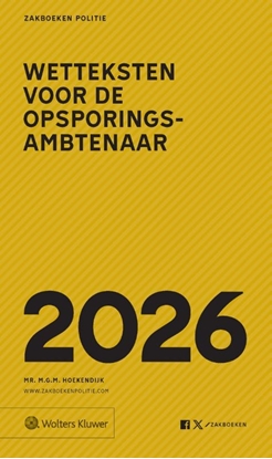 Afbeeldingen van Zakboek Wetteksten voor de opsporingsambtenaar 2026