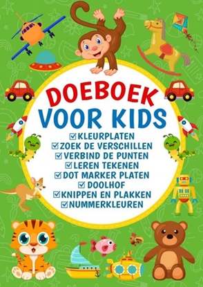 Afbeeldingen van Doeboek Kinderen, met Zoek de Verschillen, Knippen, Plakken, Kleuren, Doolhof en Meer