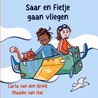 Afbeeldingen van saar en fietje gaan vliegen