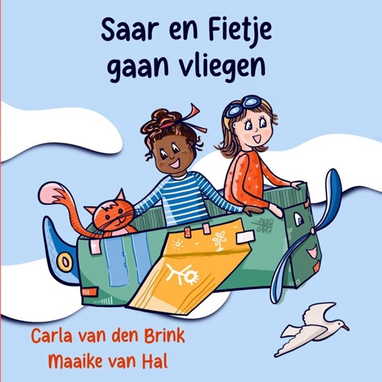 Afbeelding van saar en fietje gaan vliegen
