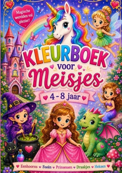 Afbeelding van Kleurboek voor meisjes van 4 tot 8 jaar