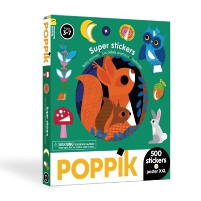 Afbeeldingen van Poppik Stickerdoosjes Babydieren