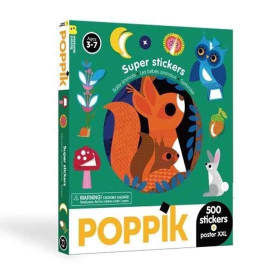 Afbeelding van Poppik Stickerdoosjes Babydieren