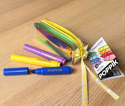 Afbeeldingen van Poppik Etui Etui met 8 dikke stiften
