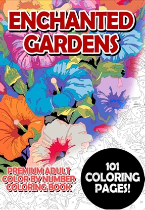 Afbeeldingen van Enchanted Gardens - Premium Adult Color By Number Coloring Book