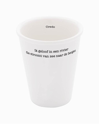 Afbeeldingen van Poëten aan tafel - het servies Porseleinen beker 'Credo' (set van 2)