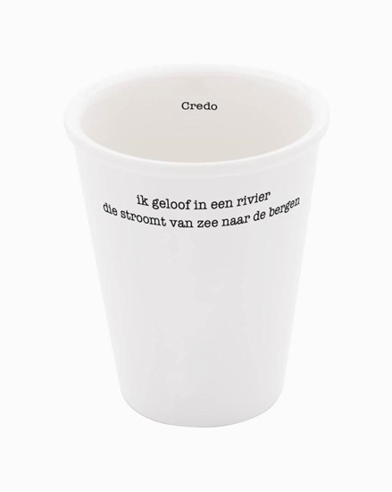 Afbeelding van Poëten aan tafel - het servies Porseleinen beker 'Credo' (set van 2)