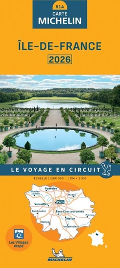 Afbeelding van Regionale kaarten Michelin Michelin Wegenkaart 514 Ile-de-France 2026