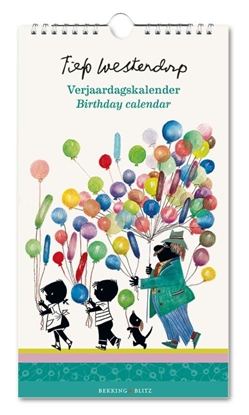 Afbeeldingen van Verjaardagskalender: Jip en Janneke met ballonnen, Fiep Westendorp