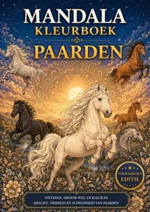 Afbeeldingen van Mandala kleurboek - Paarden.