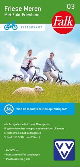 Afbeelding van Falkplan fietskaart Falk VVV Fietskaart 03 Friese Meren