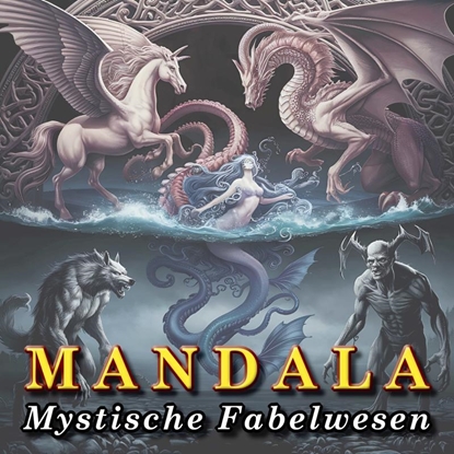 Afbeeldingen van Mystische Fabelwesen (Band 01) – Mandala Malbuch für Jugendliche und Erwachsene