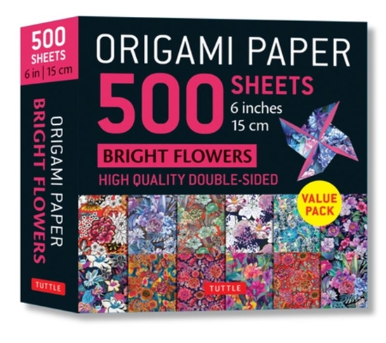 Afbeelding van Origami Paper 500 sheets Bright Flowers 6" (15 cm)