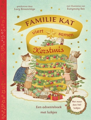 Afbeeldingen van Familie Kat Familie Kat viert samen Kerstmis