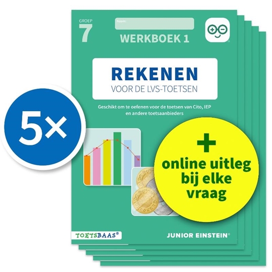 Afbeelding van Deel 1 Rekenen voor de LVS-toetsen - Groep 7 - Werkboek 1 - Set van 5