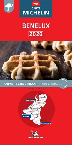Afbeelding van Nationale kaarten Michelin Michelin Wegenkaart 795 Benelux scheurvast 2026