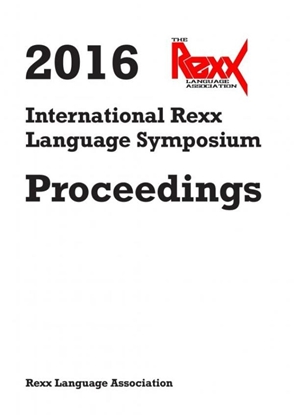 Afbeeldingen van 2016 International Rexx Language Symposium Proceedings