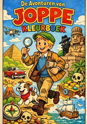 Afbeeldingen van Kleurboek, avonturen van Joppe.