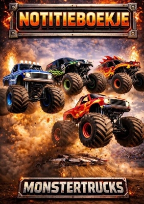 Afbeeldingen van Notitieboekje, Monstertrucks