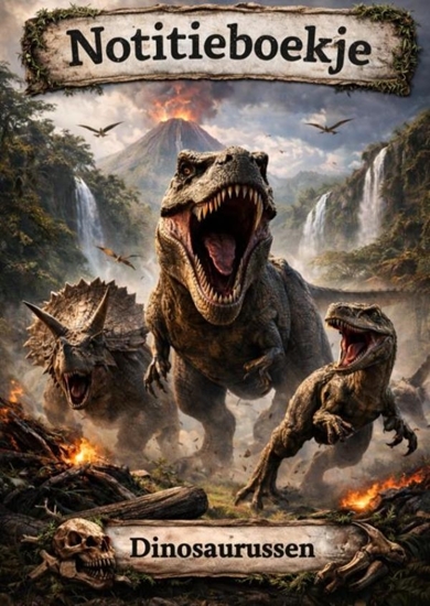 Afbeelding van Notitieboekje, dinosaurussen