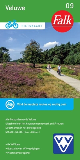 Afbeelding van Falkplan fietskaart Falk VVV Fietskaart 09 Veluwe
