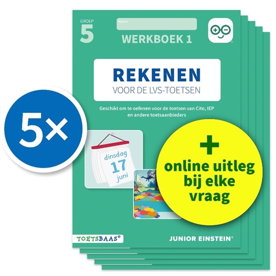 Afbeelding van Deel 1 Rekenen voor de LVS-toetsen - Groep 5 - Werkboek 1 - Set van 5