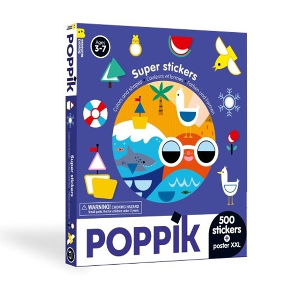 Afbeelding van Poppik Stickerdoosjes Kleuren en vormen