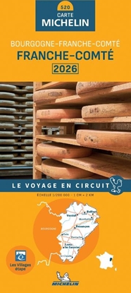 Afbeeldingen van Regionale kaarten Michelin Michelin Wegenkaart 520 Franche-Comté 2026