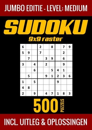 Afbeeldingen van Sudoku Medium - Jumbo Editie - 500 Puzzels - Incl. Uitleg en Oplossingen