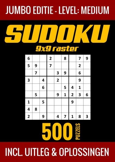 Afbeelding van Sudoku Medium - Jumbo Editie - 500 Puzzels - Incl. Uitleg en Oplossingen