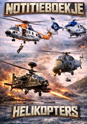 Afbeeldingen van Notitieboekje, Helikopters.