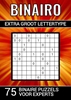 Afbeelding van Binairo - Extra Groot Lettertype - 75 Binaire Puzzels voor Experts