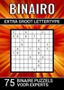 Afbeelding van Binairo - Extra Groot Lettertype - 75 Binaire Puzzels voor Experts
