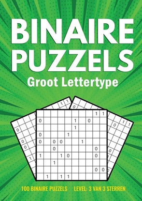 Afbeeldingen van Binairo Groot Lettertype - 100 Binaire Puzzels - 3 van 3 Sterren