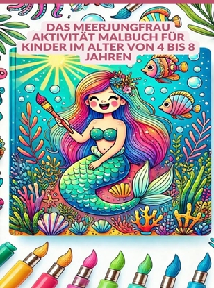 Afbeeldingen van Das Meerjungfrau Aktivität MALBUCH für Kinder im Alter von 4 bis 8 Jahren