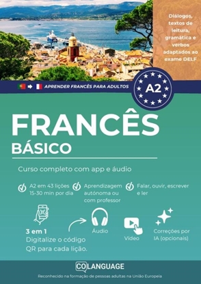 Afbeeldingen van Aprender francês A2 básico. Curso completo com app e áudio
