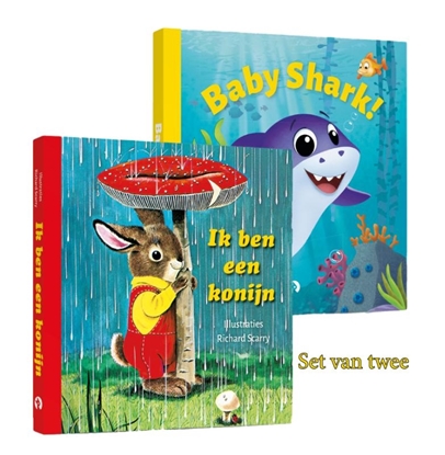 Afbeeldingen van Een Gouden Blokboekje Pakket met Ik ben een konijn en Baby shark