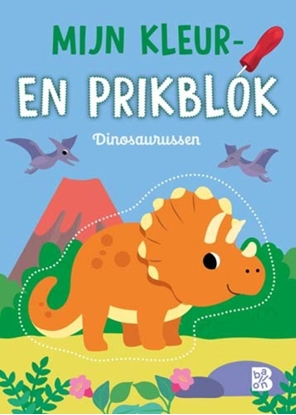 Afbeeldingen van Mijn kleur- en prikblok Mijn kleur- en prikblok: Dinosaurussen